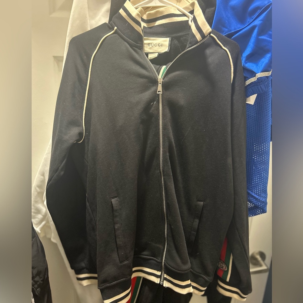 Gucci Black Zip-Up Jacket and Pants